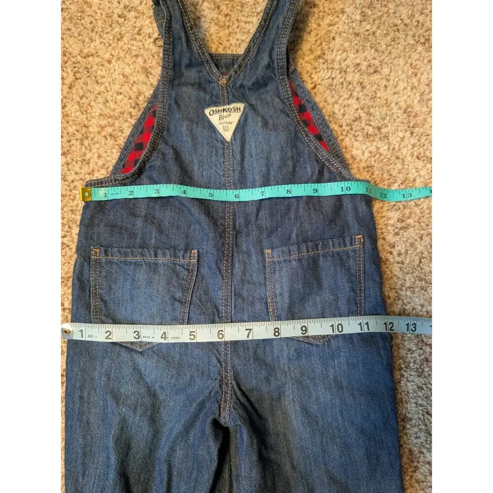 OshKosh B’gosh Kids Denim Overalls Size 3T Classic Blue Jeans Bib Overalls Lined